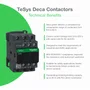 LC1D12FD - CONTATOR TESYS DECA 3P 12A AC-3 110V CC 50/60HZ 1NA+1NF