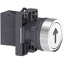 XA2EA3341 - BOTÃO Ø22MM PLÁSTICO RETORNO POR MOLA BRANCO, GRAVAÇÃO ↑ NA