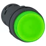 XB7NW33B1 - BOTÃO LUMINOSO Ø22MM PLÁSTICO RETORNO POR MOLA VERDE NA 24VCA CC