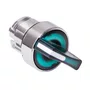 ZB4BK1233 - CABEÇOTE PARA CHAVE SELETORA LUMINOSA Ø22MM METÁLICO 2 POSIÇÕES FIXAS VERDE