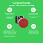 ZB4BS944 - CABEÇOTE PARA BOTÃO DE EMERGÊNCIA Ø22MM METÁLICO CHAVE PARA DESTRAVAR COGUMELO Ø40MM VERMELHO