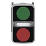 ZB4BW7A3740 - CABEÇOTE PARA BOTÃO DUPLO LUMINOSO Ø22MM METÁLICO RETORNO POR MOLA VERDE VERMELHO SINALIZADOR CENTRAL BRANCO