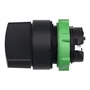 ZB5AD4 - CABEÇOTE PARA CHAVE SELETORA Ø22MM PLÁSTICO 2 POSIÇÕES RETORNO POR MOLA MANOPLA CURTA PRETO