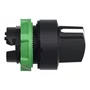 ZB5AD4 - CABEÇOTE PARA CHAVE SELETORA Ø22MM PLÁSTICO 2 POSIÇÕES RETORNO POR MOLA MANOPLA CURTA PRETO