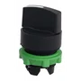 ZB5AD4 - CABEÇOTE PARA CHAVE SELETORA Ø22MM PLÁSTICO 2 POSIÇÕES RETORNO POR MOLA MANOPLA CURTA PRETO