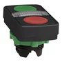 ZB5AW7A3740 - CABEÇOTE PARA BOTÃO DUPLO LUMINOSO Ø22MM PLÁSTICO RETORNO POR MOLA VERDE VERMELHO
