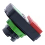 ZB5AW7L3741 - CABEÇOTE PARA BOTÃO DUPLO LUMINOSO Ø22MM PLÁSTICO RETORNO POR MOLA VERDE FACEADO "I" VERMELHO SALIENTE "O"