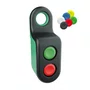 ZBRM22A0 - BOTOEIRA PLÁSTICA MÓVEL PRETA E VERDE 2 BOTÕES DE AÇÃO SIMPLES COM 2 TRANSMISSORES ZBRT1